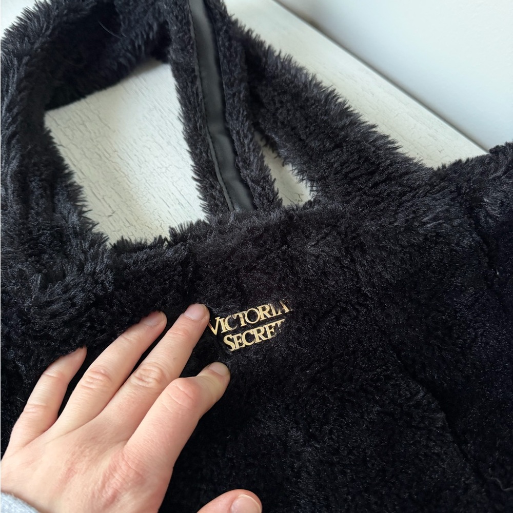 Victoria's Secret Black Faux Tote Bag